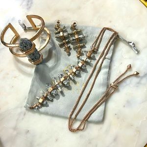 KS ROSE GOLD AND DALMATIAN JASPER SET